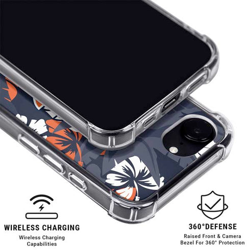 NFL Chicago Bears Tropical Print iPhone 16e Clear Case